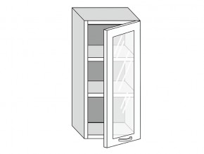 19.40.3 Шкаф настенный (h=913) на 400мм с 1-ой стекл. дверцей в Петропавловске - petropavlovsk.magazinmebel.ru | фото
