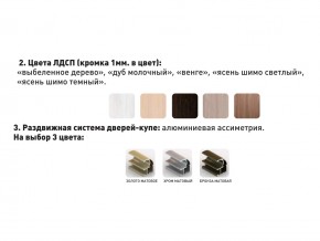 Шкаф-купе Акцент-Сим Д 1400-600 беленое дерево в Петропавловске - petropavlovsk.magazinmebel.ru | фото - изображение 4