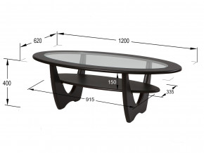 Стол журнальный Юпитер со стеклом СЖС-01 венге в Петропавловске - petropavlovsk.magazinmebel.ru | фото - изображение 2